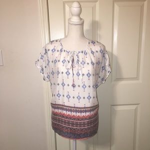 Bobeau Sheer Boho Top